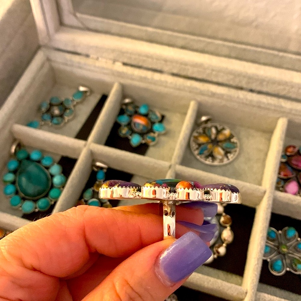 Sterling Silver Multistone Statement Ring - Picture 5 of 5